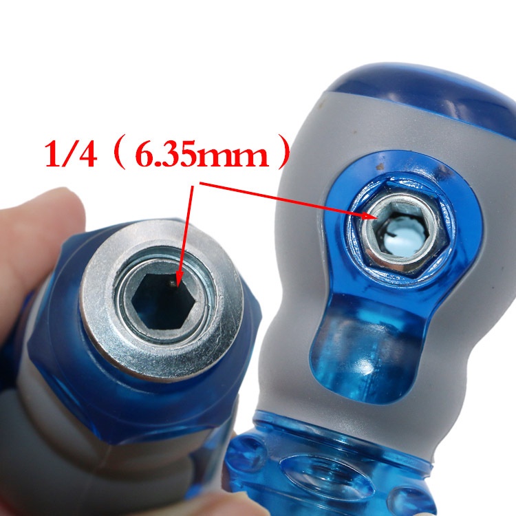 Tua vít ngắn nam châm 2 đầu - Dài 85mm - Thép không gỉ, chống trượt