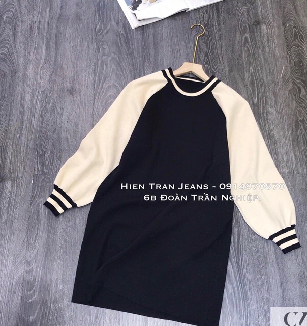Váy hoodie dáng suông tay bo chất umi | BigBuy360 - bigbuy360.vn