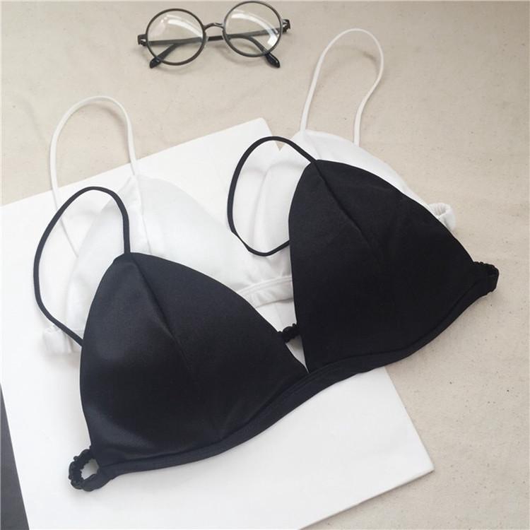 Áo Bra Croptop phi lụa bóng có mút - 263 -CH40