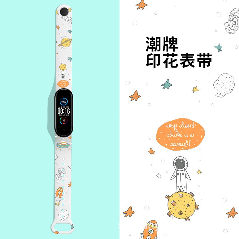 Dây Đeo Mi Band 6/5/4/3 Hoạ Tiết Hoạt Hình, Nike, One Piece, Goku,... Đẹp, Cá Tính