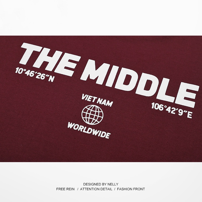 Áo thun Nelly ngắn tay in hình "THE MIDDLE" áo phông