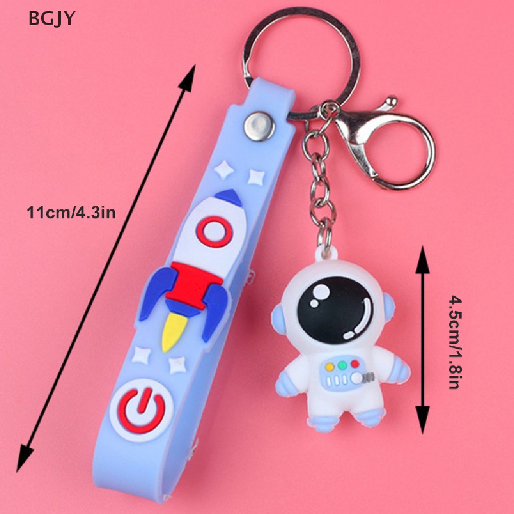 BGJY Space Astronaut Rocket Planet KeyChain Spaceman Metal Keyring Car Accessories NEW
