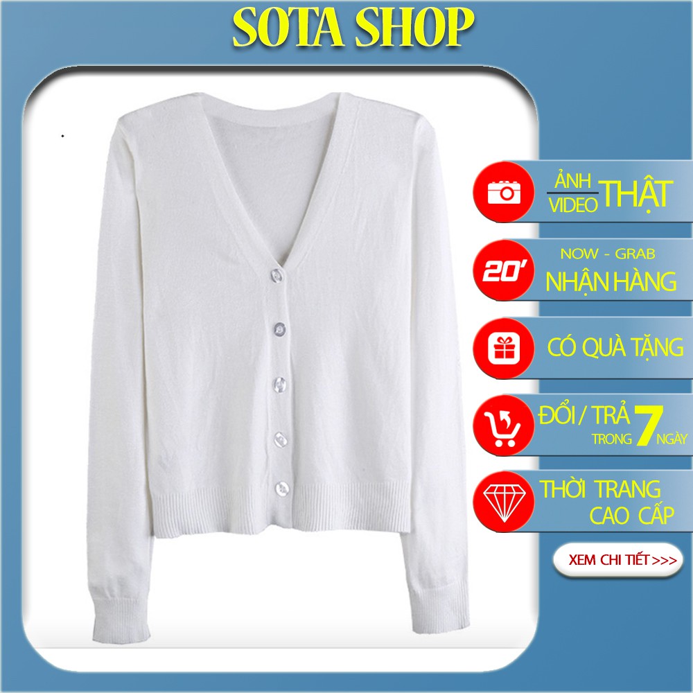 Áo Cardigan Len Mỏng Xuất Nhật Nhiều Màu