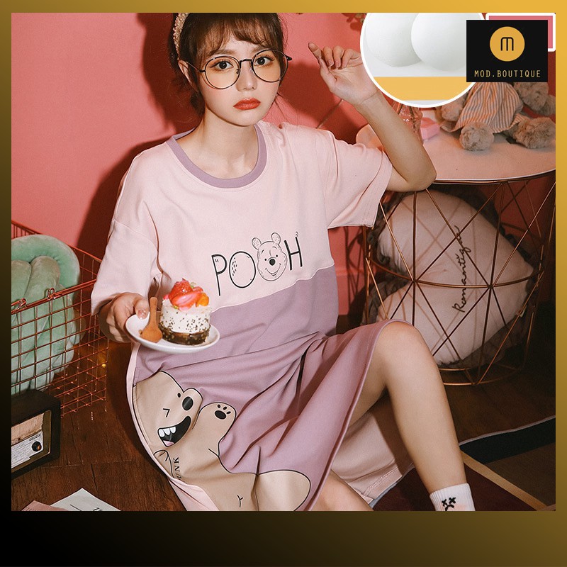 Váy Mặc Nhà Trẻ Trung, Váy Suông Ngủ, Váy Ngủ Cute , Váy Ngủ Dễ Thương Vay ngu V8 | BigBuy360 - bigbuy360.vn