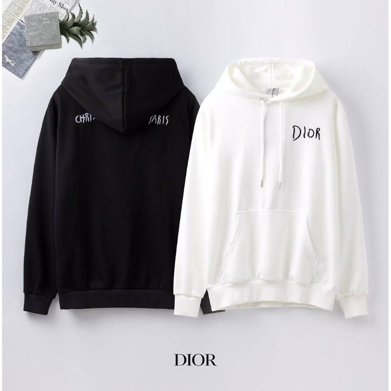 Dior Áo Hoodie Chất Liệu Cotton Thêu Trang Trí Thời Trang