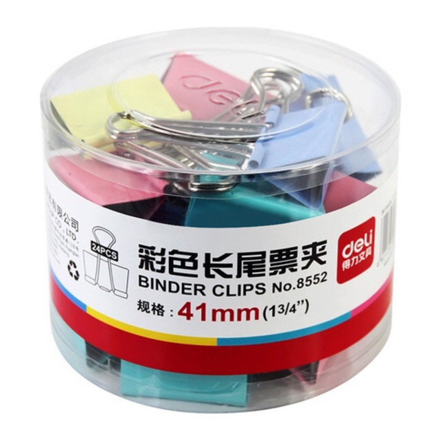Kẹp bướm Deli MÀU các size ( NHIỀU MÀU )