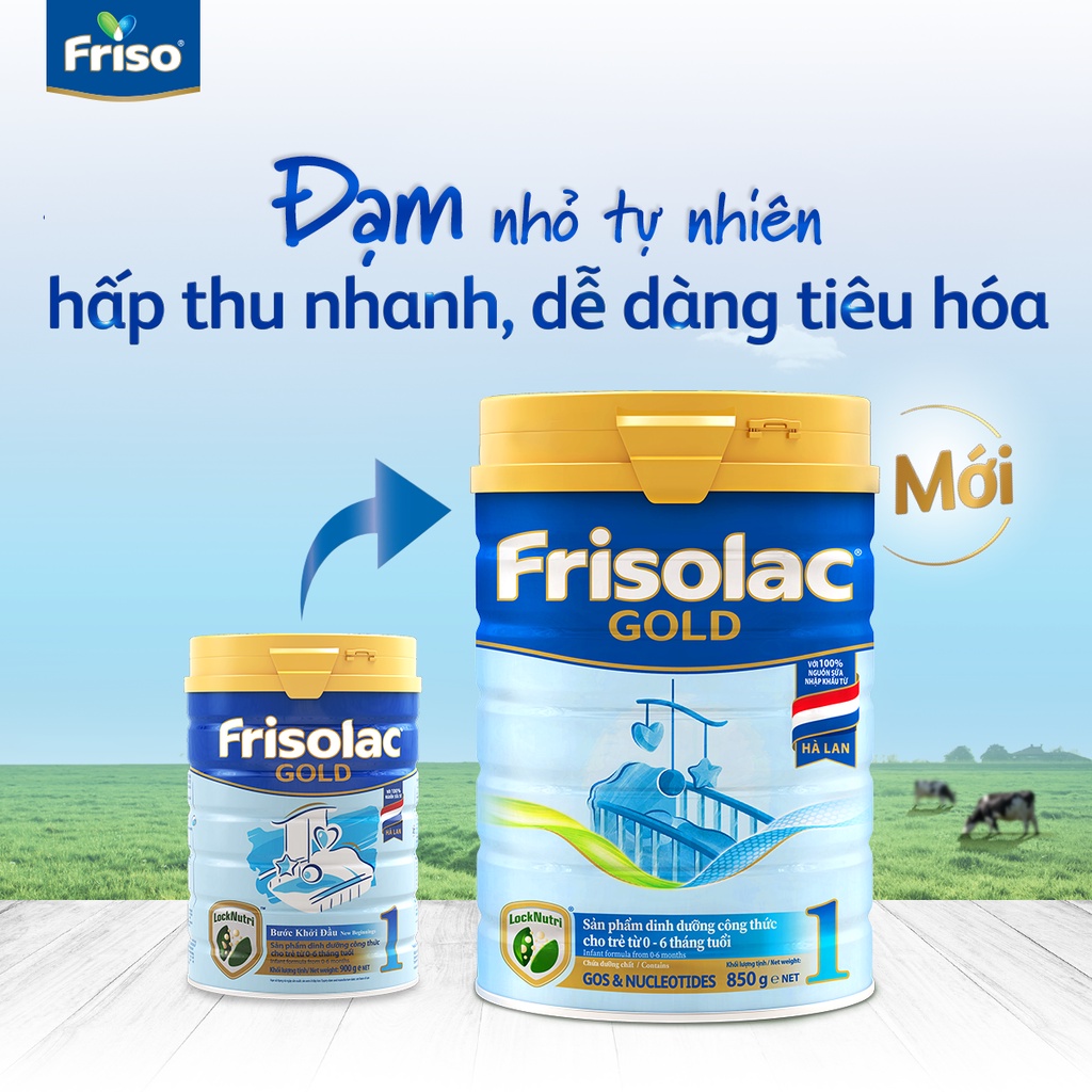 Sữa Bột Frisolac Gold 1 850g Dành Cho Trẻ Từ 0 - 6 Tháng Tuổi