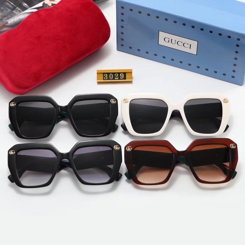 GUCCI Kính Râm Chống Tia UV400 Tròng To Kiểu Dáng Sang Trọng Dành Cho Cả Nam Và Nữ