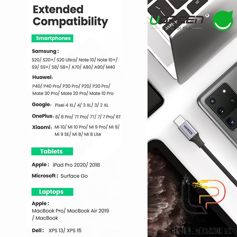 Cáp Chuyển USB Type-C ra Audio 3.5mm UGREEN 80154