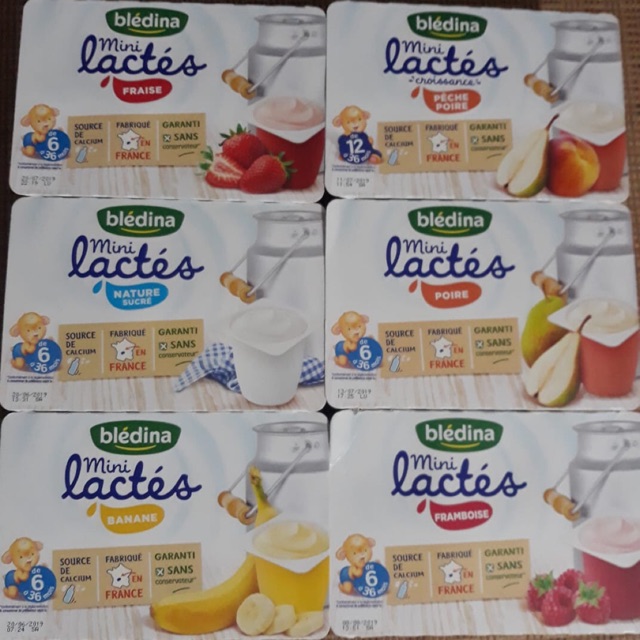 Sữa chua Bledina Pháp đủ vị date T02/2021