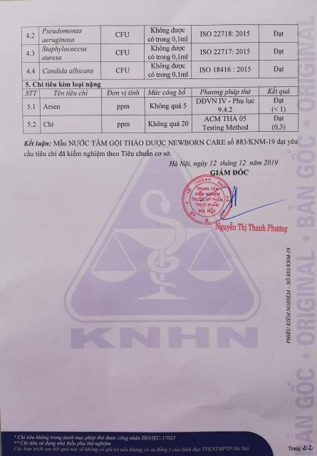 Newborn Care Nước tắm thảo dược cho trẻ .