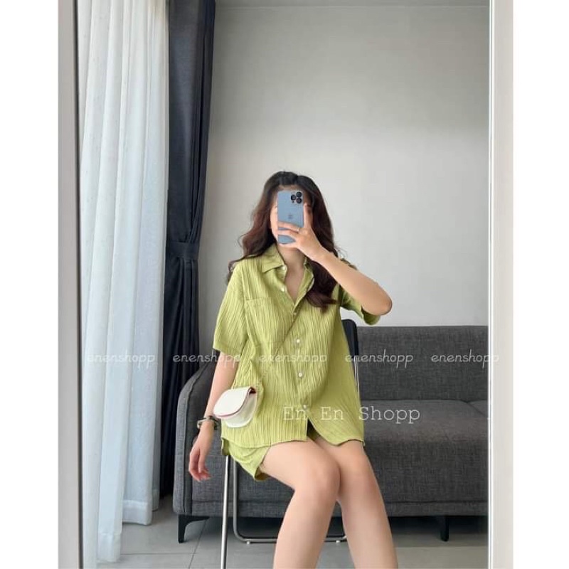 Áo sơ mi nữ tay dài công sở chất xốp kẻ sọc nhiều màu , Áo sơ mi dài tay phong cách Hàn Quốc