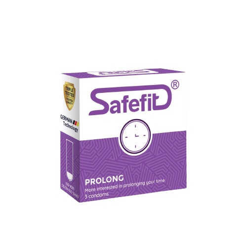 [ MUA TO TẶNG NHỎ ] - Bao cao su SafeFit ProLong, Siêu mỏng, Kéo dài thời gian, ôm khít, chính hãng - 15 cái