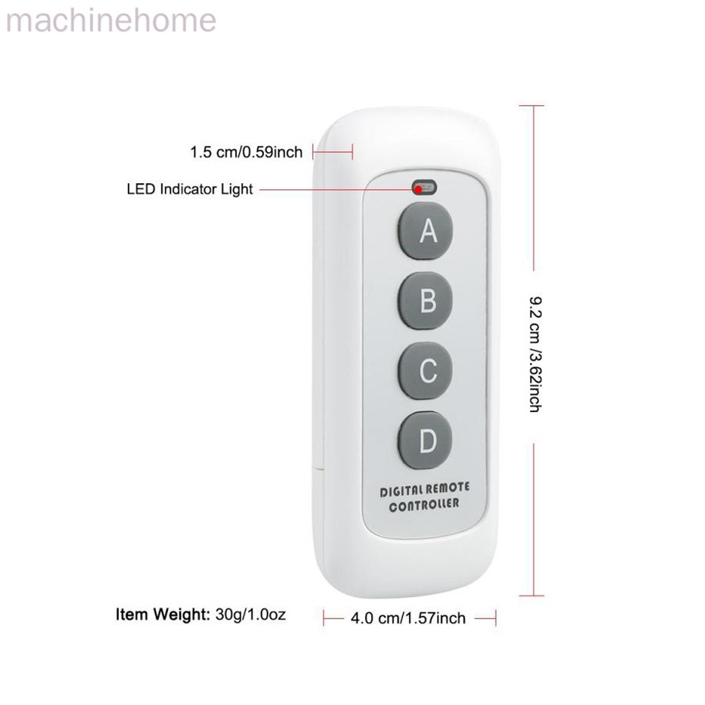Remote điều khiển EV1527 433MHz 4 nút bấm cho hệ thống ga-ra nhà thông minh