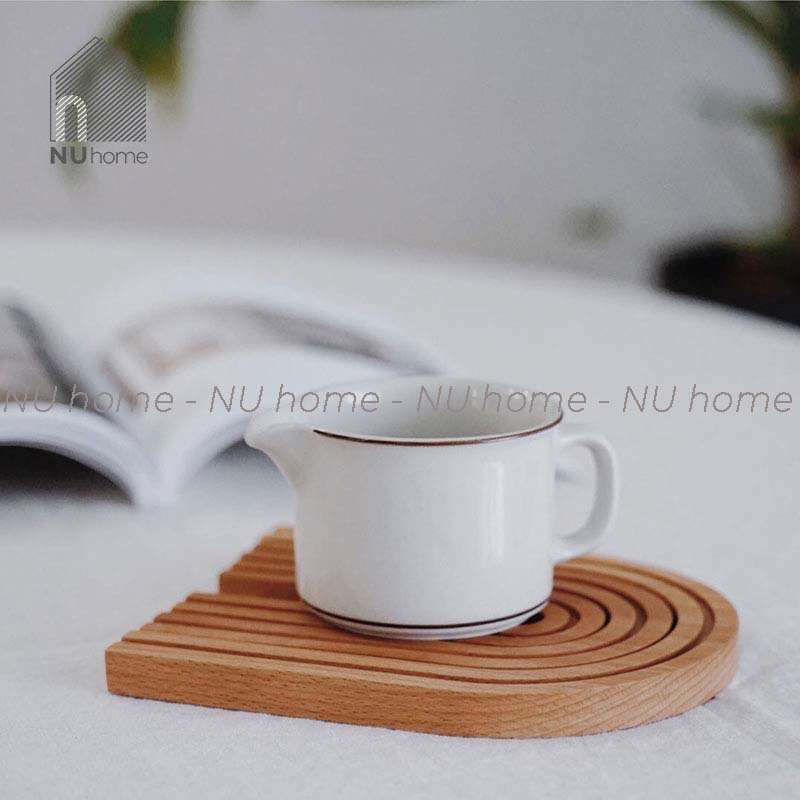 nuhome.vn | Đế lót đa năng hình cầu vòng - Niji, lót ly ấm trà, đế lót xoang nồi chảo dĩa thiết kế mộc mạc và đẹp mắt