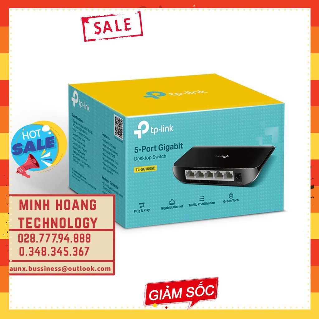 Thiết bị chia mạng nội bộ-Switch Để Bàn 5-Cổng Gigabit