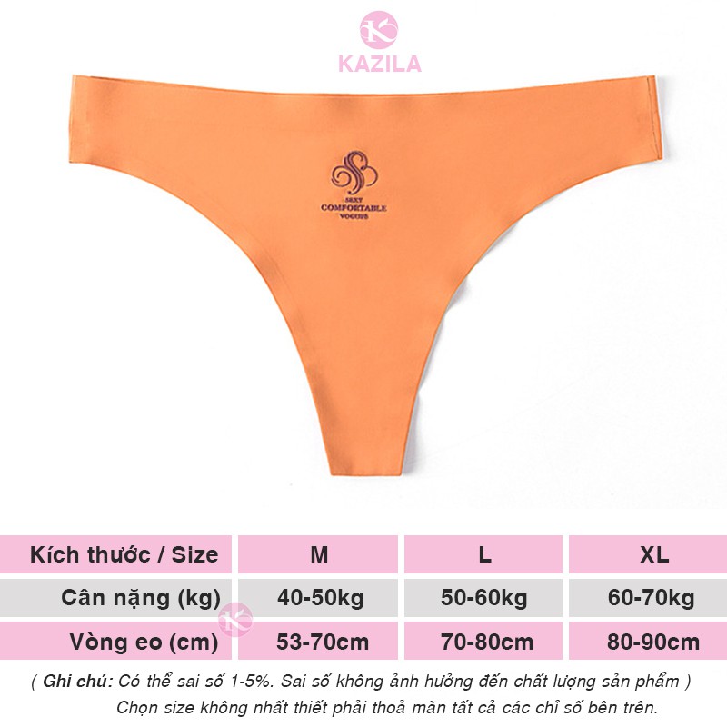 Quần lót lọt khe su đúc cạp ép siêu mềm mại, quần lọt khe nữ sexy không viền may thoáng khí Kazila QLK1 | BigBuy360 - bigbuy360.vn