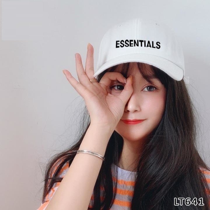 Mũ lưỡi trai essentials nam nữ vải cotton kaki thoáng mát mũ lưỡi chai nón lưỡi chai thời trang