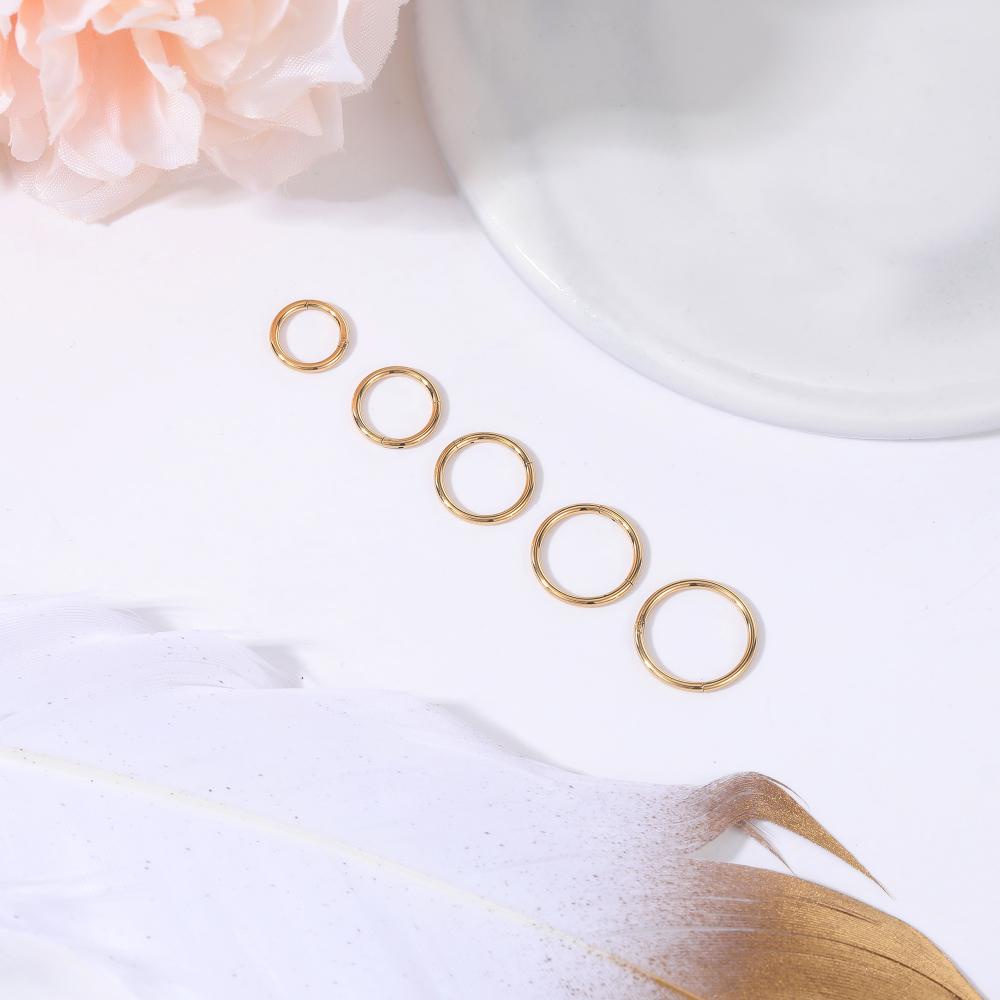 1 Khuyên Mũi Tròn Bằng Thép Không Gỉ 0.8/1/1.2mm