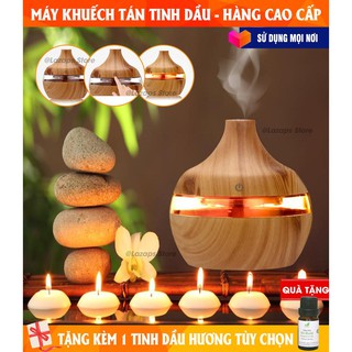 Máy xông tinh dầu Aroma 300ml , Máy phun sương, Máy khuyêch tán tinh dầu + Tặng tinh dầu xả chanh 10ml