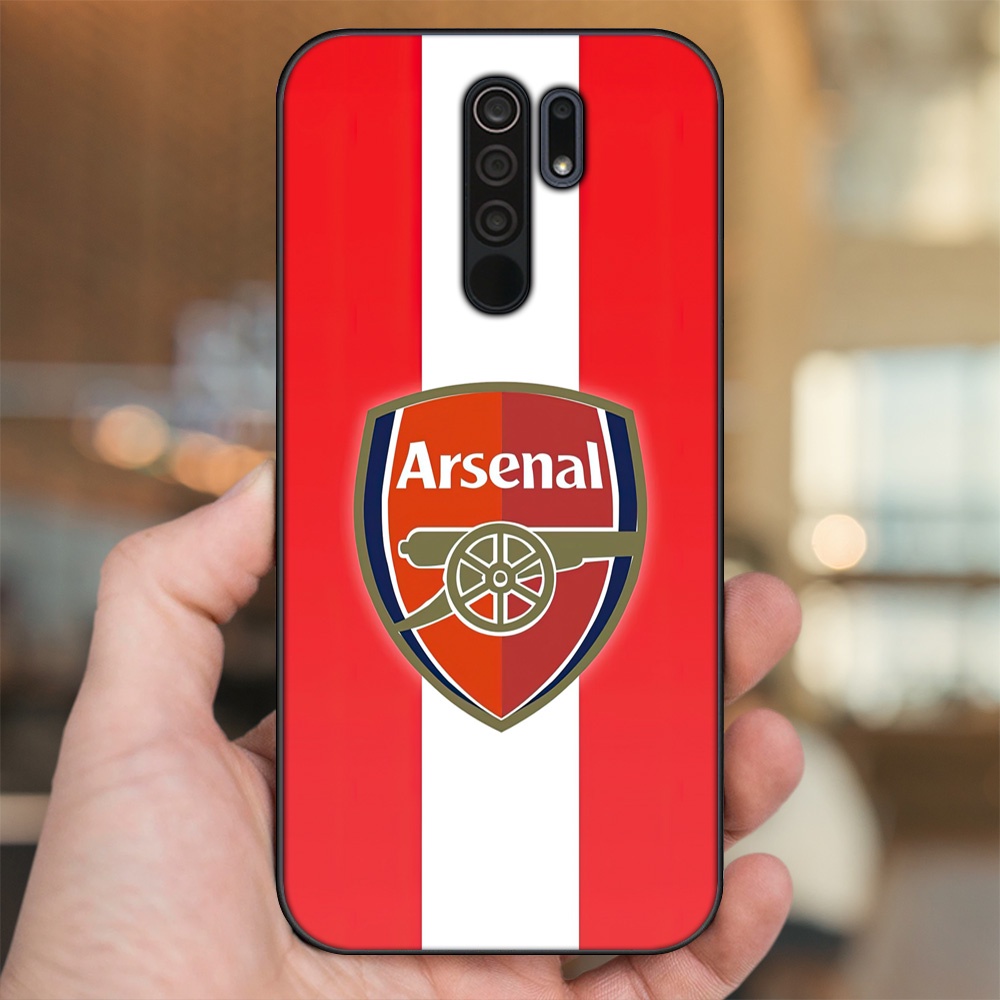 Ốp lưng Xiaomi Redmi 9 viền đen in hình Arsenal FC