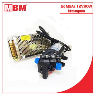 Bộ máy bơm áp lực 12v 80w kèm nguồn