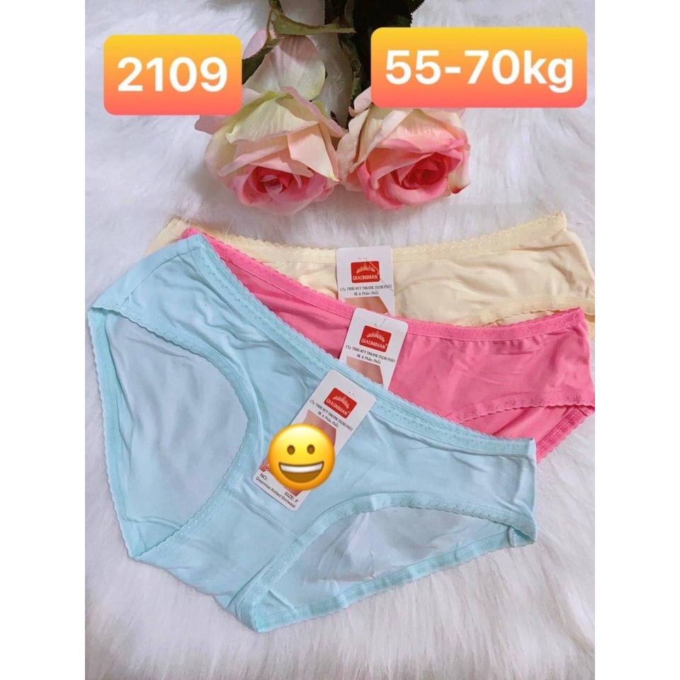 Combo 10 quần lót nữ 100% cotton cao cấp thiết kế Thái Lan chất vải thấm hút siêu co giãn mềm mịn thoáng mát