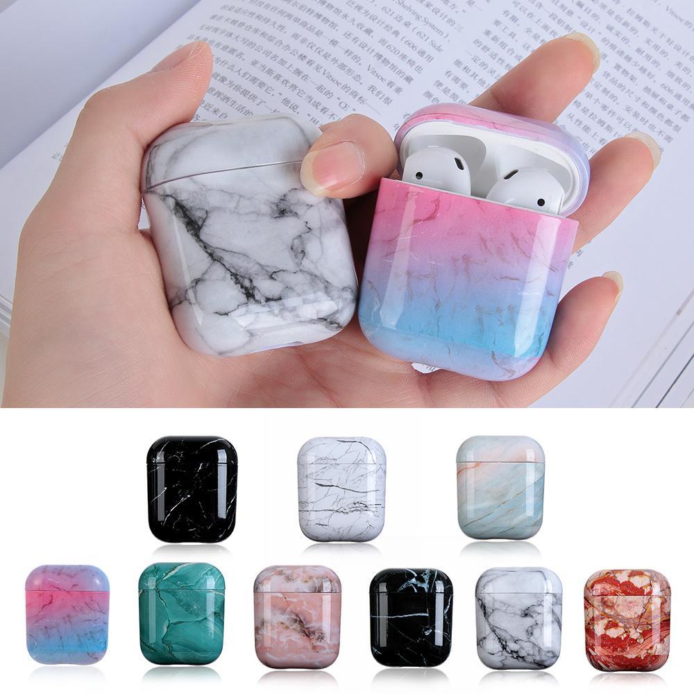 BTLIMER Vỏ Bảo Vệ Hộp Sạc Tai Nghe Apple AirPods 1 2 Chống Sốc Chống Bụi Họa Tiết Đá Cẩm Th