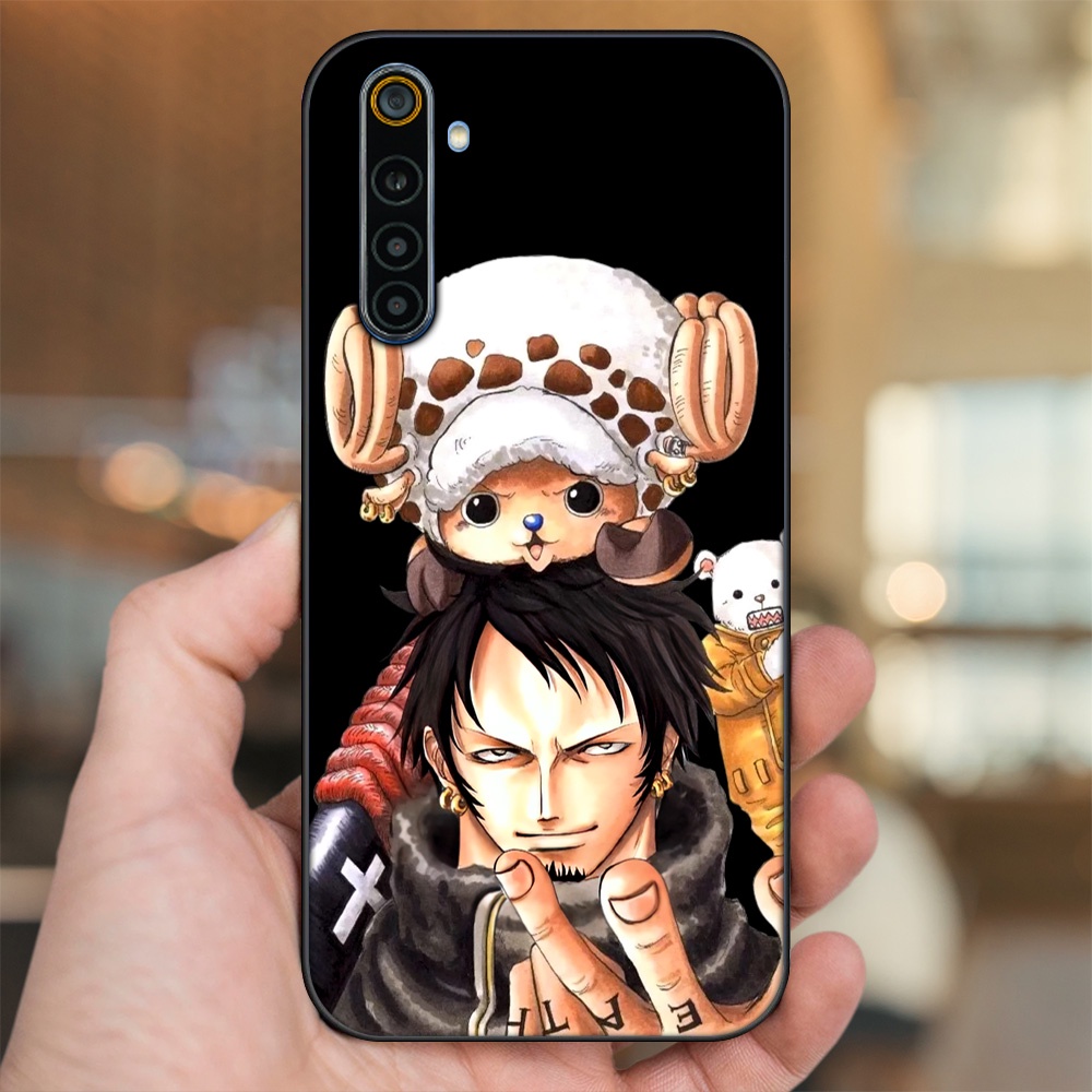 Ốp lưng Realme 6, 6 Pro viền đen in hình Law One Piece