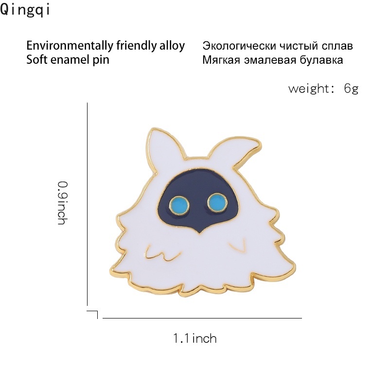 Ghim cài áo Miss Zoe phong cách nhân vật hoạt hình game Genshin Impact Morax tráng men làm quà cho bạn bè