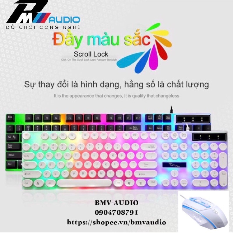 Bộ Bàn Phím Kèm Chuột Máy Tính Con Báo G21 Version 2 Có LED 7 Màu Ấn Tượng
