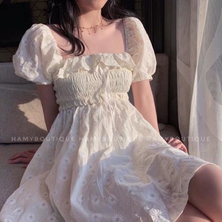 Váy babydoll hoa cúc