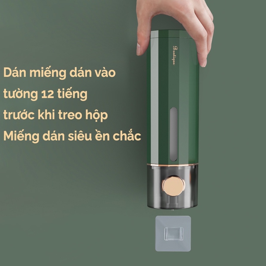 Hộp Đựng Nước Rửa Tay, Dầu Gội Đầu - Bình Đựng Sữa Tắm Đa Năng Gắn Tường 450ml Cho Phòng Tắm Nhà Vệ Sinh