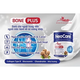 Sữa bột NeoCare Bone plus hỗ trợ về xương khớp và thiếu canxi bổ sung yến sào và quả óc chó 900g