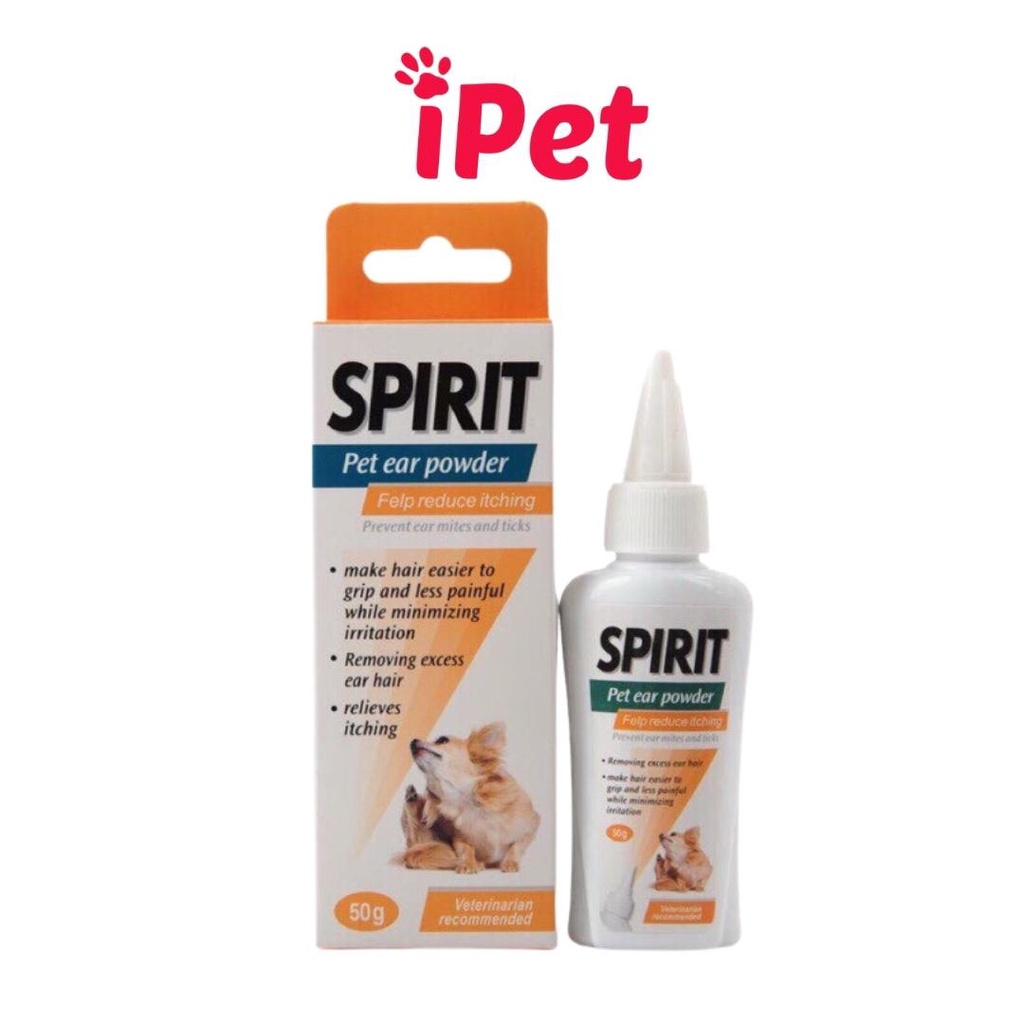 Bột Nhổ Lông Tai Spirit Vệ Sinh Cho Thú Cưng Chó Mèo 50gr - iPet Shop