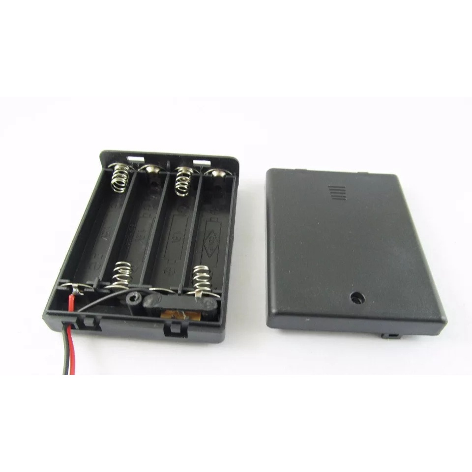 Đế pin AA mắc nối tiếp có dây ra có công tắc 3V 6V