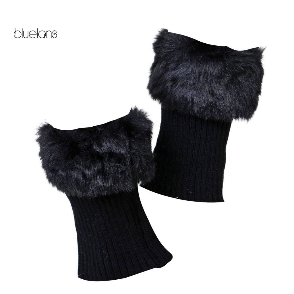 1 Đôi Tất Ống Chân Dệt Kim Giữ Ấm Thoải Mái