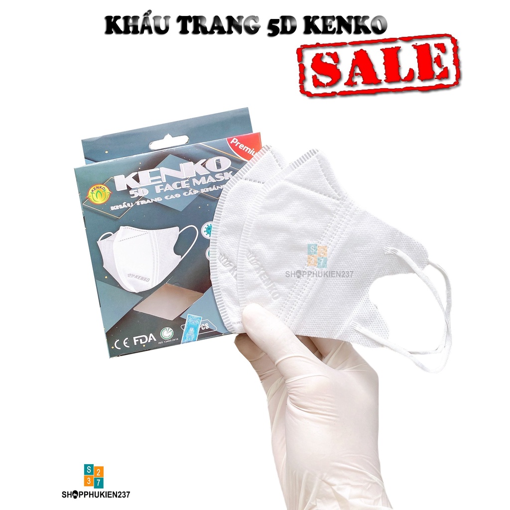 Khẩu Trang 5D Kenko Hộp / Túi 10 Cái