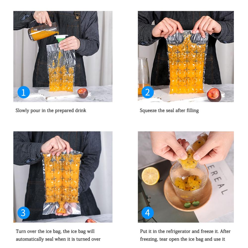 YIYU Túi Làm Đá Viên Trong Suốt Dùng Một Lần Tiện Dụng