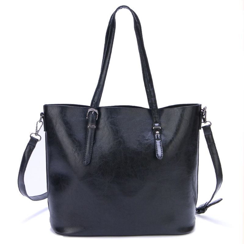 Túi Đeo Vai Cỡ Lớn Màu Trơn Có Khóa Kéo Cho Nữ