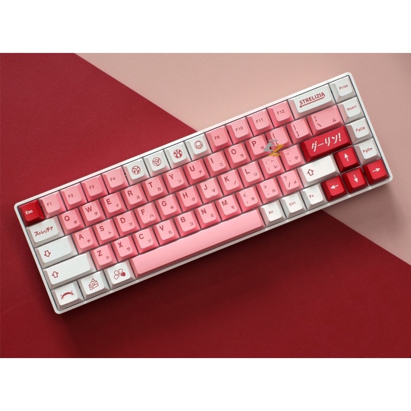 SET KEYCAP DARLING HỒNG CHERRY PROFILE THICK PBT 125 PHÍM