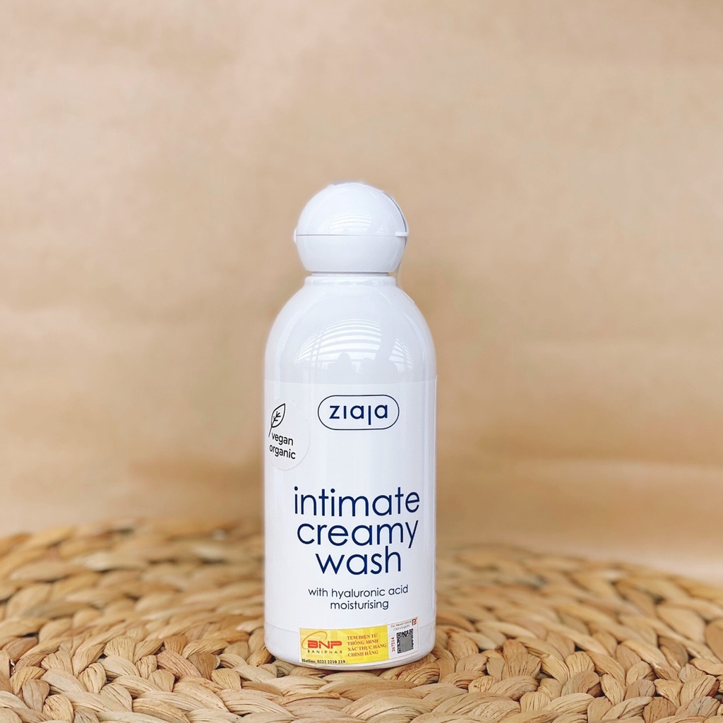 Dung dịch vệ sinh phụ nữ Intima ziaja bổ sung Hyaluronic 200ml