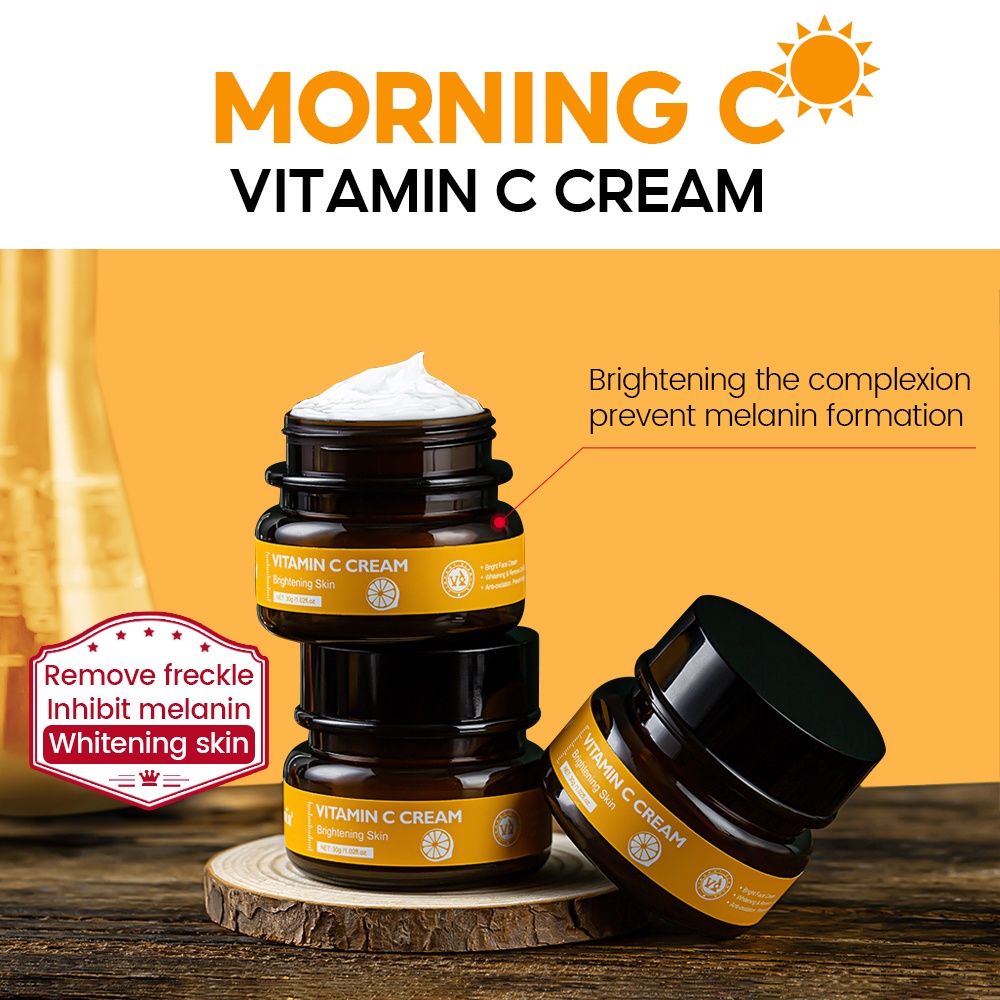 2 Hũ kem dưỡng da VIBRANT GLAMOUR gồm kem vitamin C và kem dưỡng da retinol chống lão hóa dưỡng trắng da hiệu quả