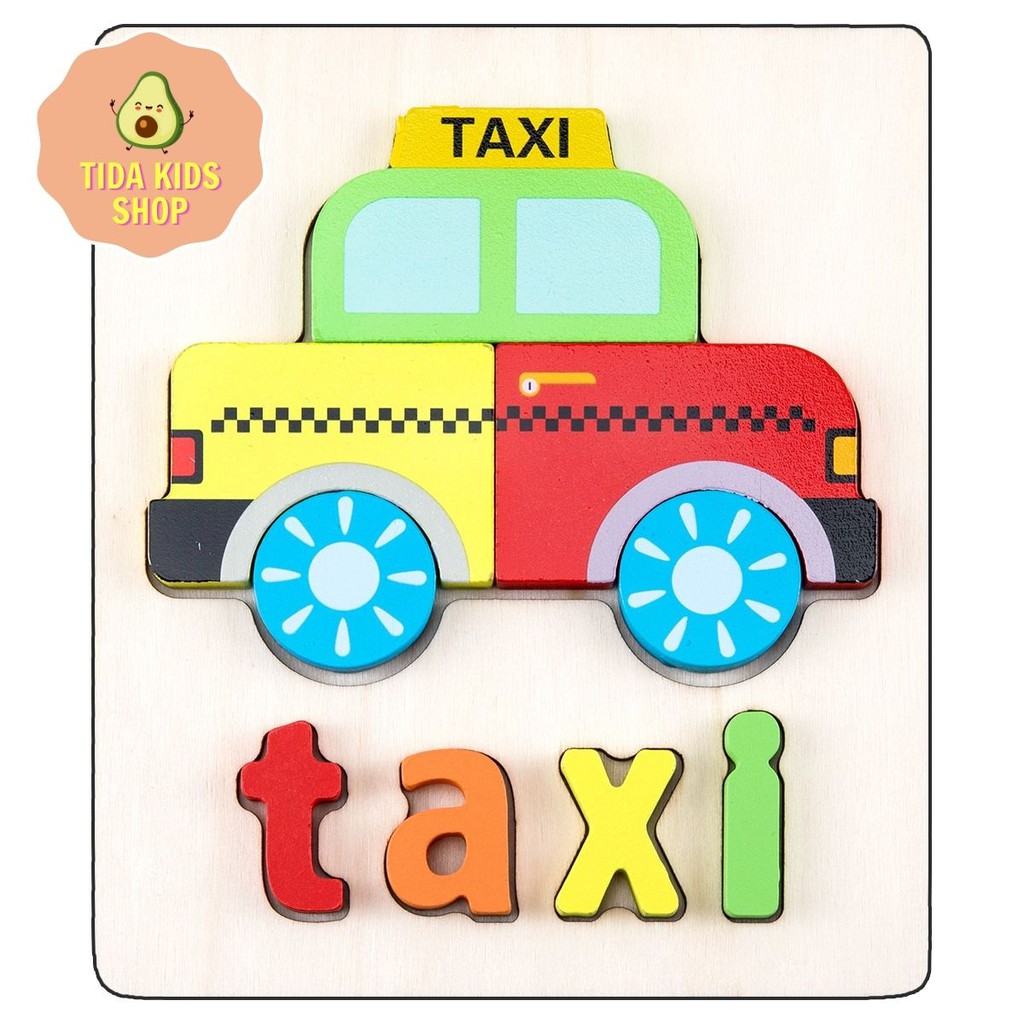 Đồ Chơi Xếp Hình Gỗ Puzzle, Bộ Đồ Chơi Gỗ 3D Loại Dày Cho Bé Giá Tốt ❤️ Freeship ❤️ TiDa Kids Shop