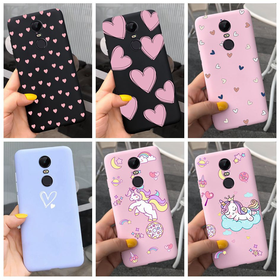 Ốp điện thoại silicone mềm in họa tiết đáng yêu cho Xiaomi Redmi 5 / 5 Plus / Note 5a / Note 5a Prime / Redmi 5 Plus