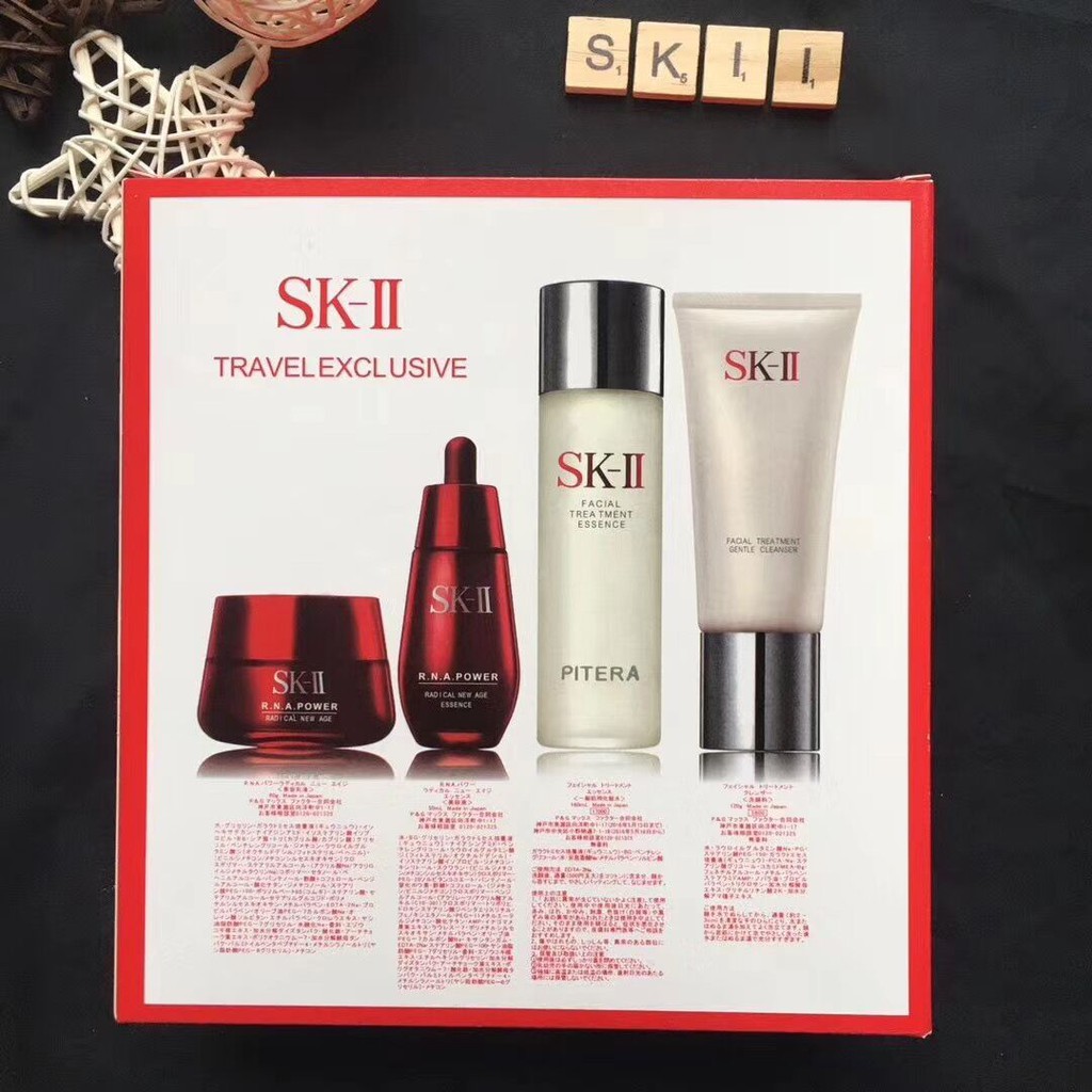 (Hàng Mới Về) Bộ 4 Sản Phẩm Chăm Sóc Da Mặt Sk-Ii Sk2 160ml