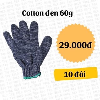Bao tay bảo hộ lao động 60g màu đen giá siêu ưu đãi