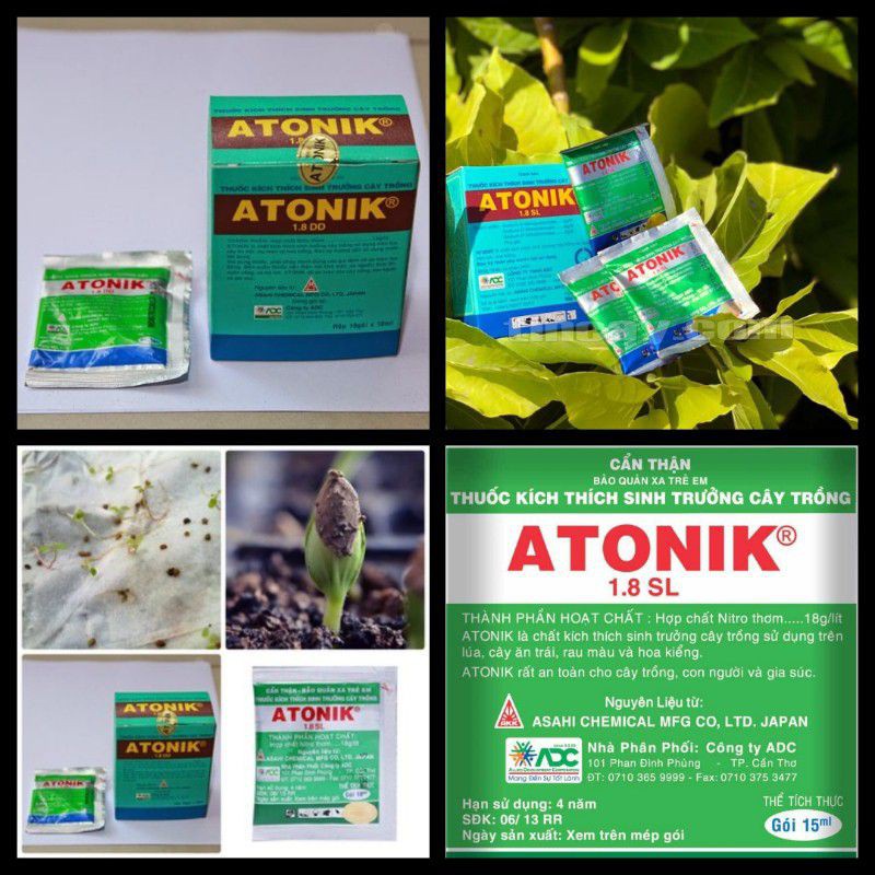 2 gói Atonik 1,8SL thuốc kích thích sinh trưởng,Mạnh rễ, khỏe cây, bông đều, hạt to chắc