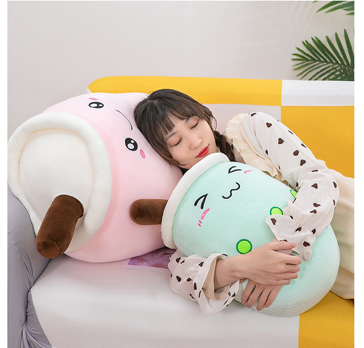 Thú nhồi bông hình ly trà sữa mềm mại đáng yêu