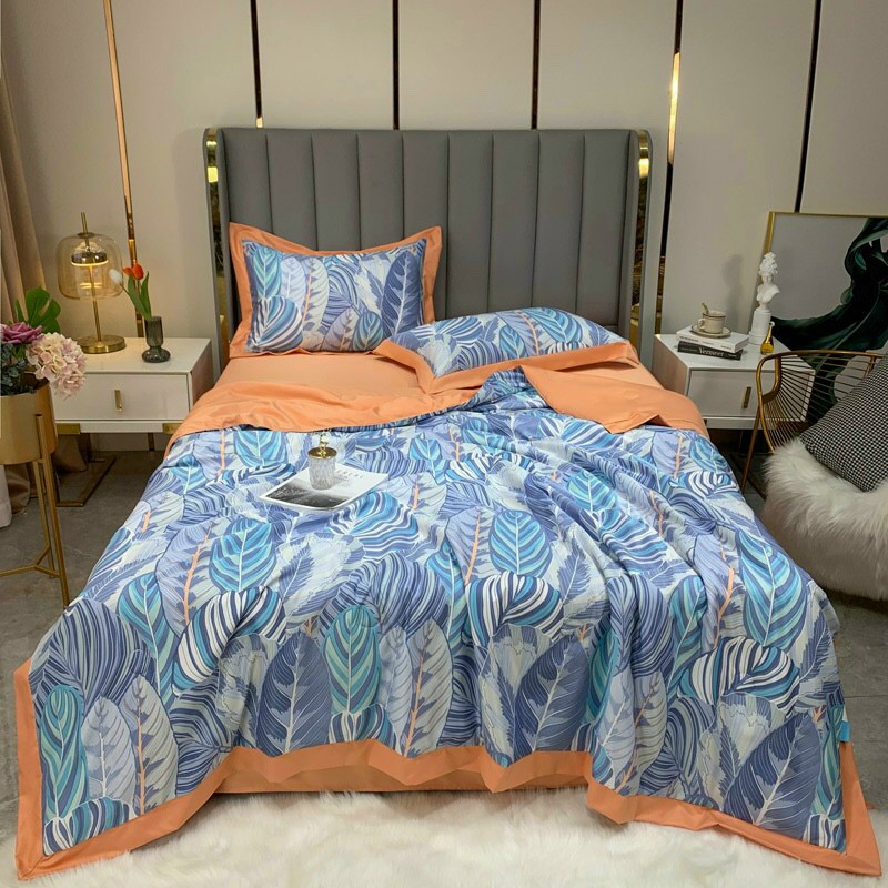 [RẺ NHẤT SHOPE]Chăn hè lụa thái trần bông cao cấp, chăn lụa mùa hè thu mềm mát size 2mx2m2